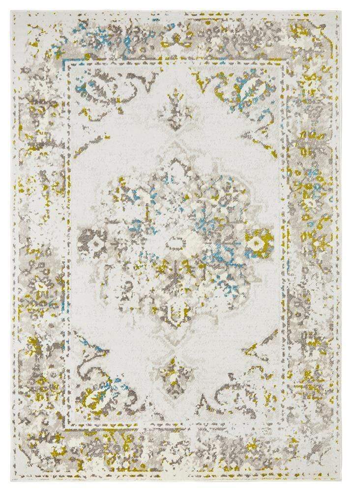 Alexa Transitional Rug White Green Blue - Cheapest Rugs Online