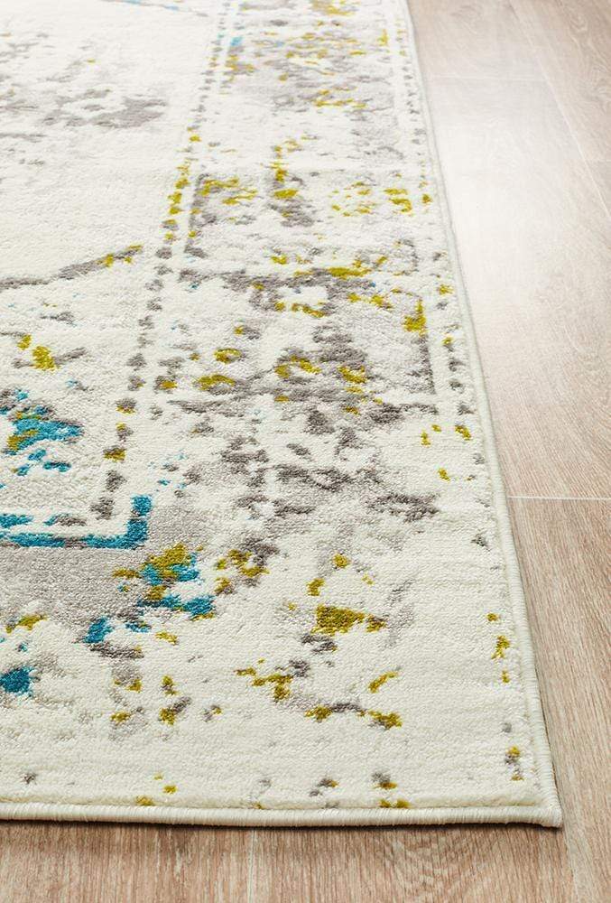 Alexa Transitional Rug White Green Blue - Cheapest Rugs Online